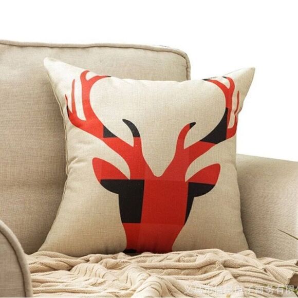 Deer Silhouette Pillow Cover NWOT Zip Closure‎ - Picture 1 of 4
